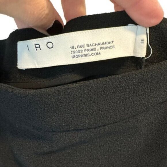 NWT I.R.O. | Mica Black Ruffle Layerd Mini Skirt Size Medium - Picture 9 of 12